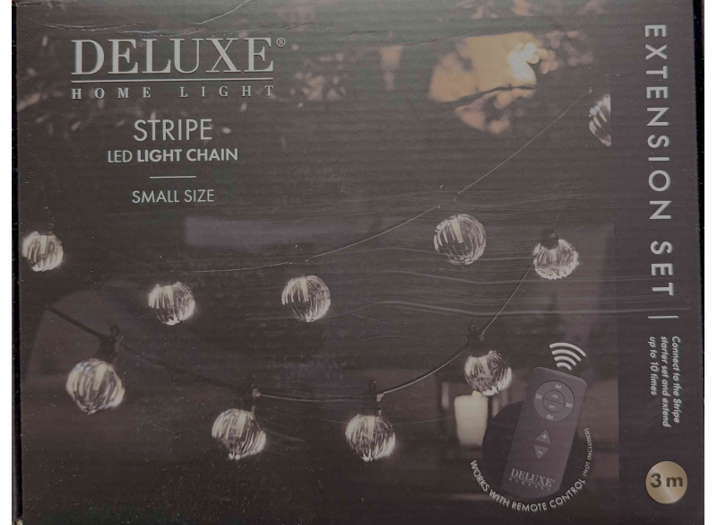Lyskæde Ø6 Stribe - Forlængerset