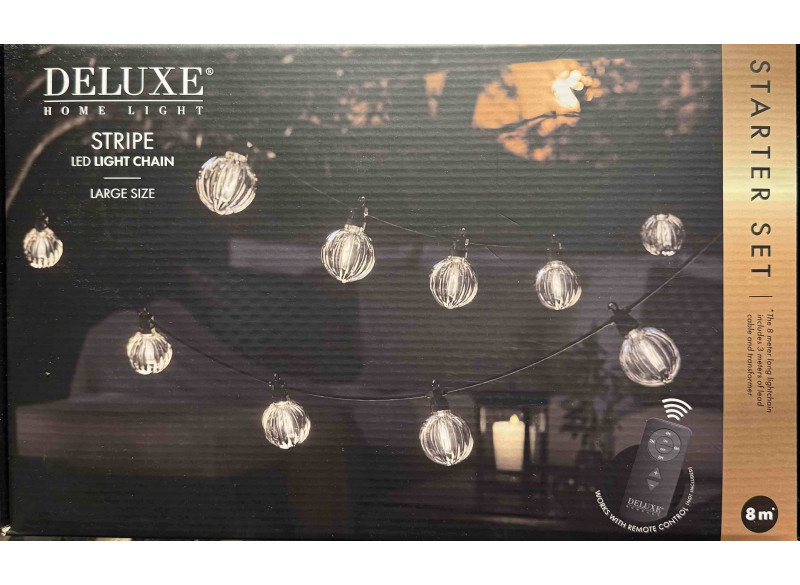Lyskæde Ø8 Stribe