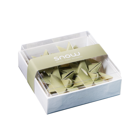 Papirstjerne ornament, grøn 4-pak