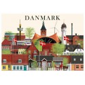Danmark kort - 2 - A5