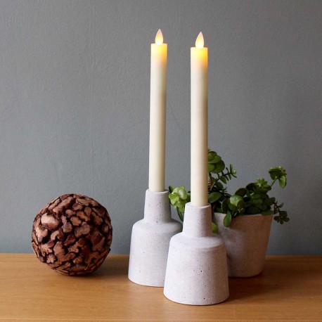 LED kronelys - 2 pak remote med bevægelig flamme 