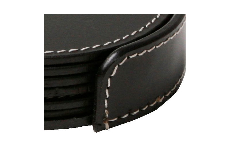 Glasskåner 6-pak Sort Læder 