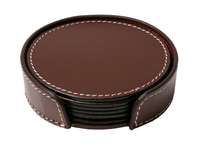 Glasskåner Læder 6-pak Chocolat 