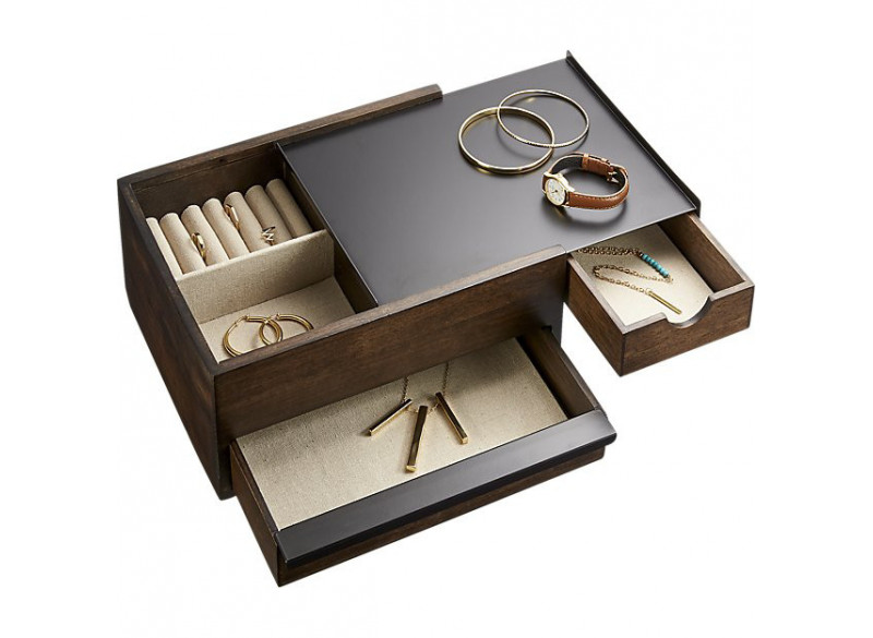 Stowit jewelry box, walnut