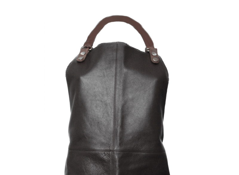 Forklæde i Læder Black 