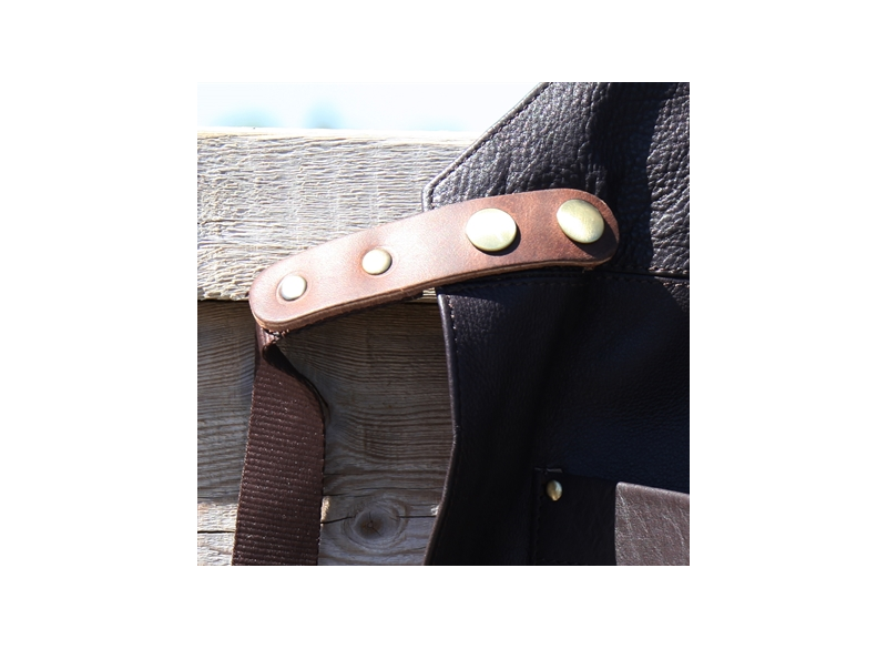 Forklæde i Læder Black 