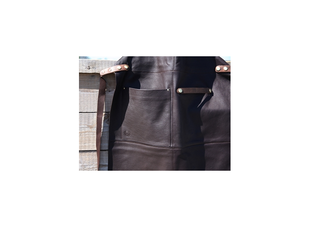 Forklæde i Læder Black 