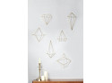 Vægdeco messing sæt 6