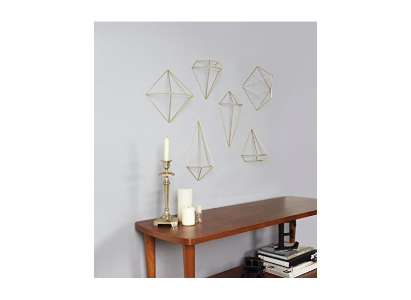 Vægdeko messing sæt 6