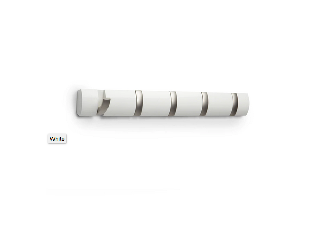 Knagerække Flip 5-Hook Hvid