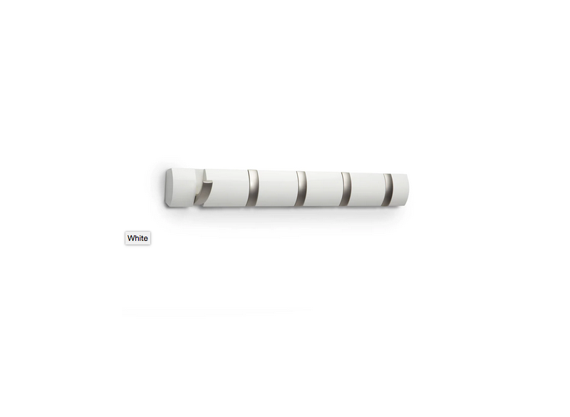 Knagerække Flip 5-Hook Hvid