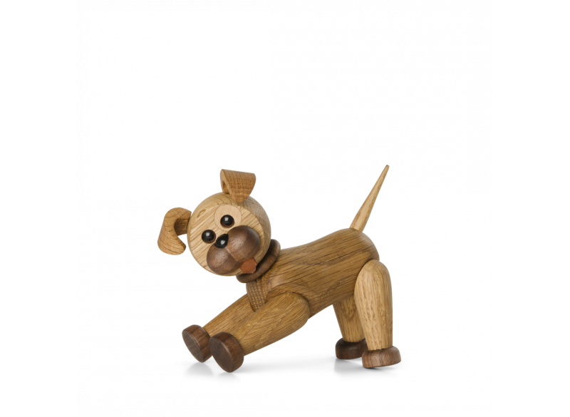 Hunden Happy eg valnød ask