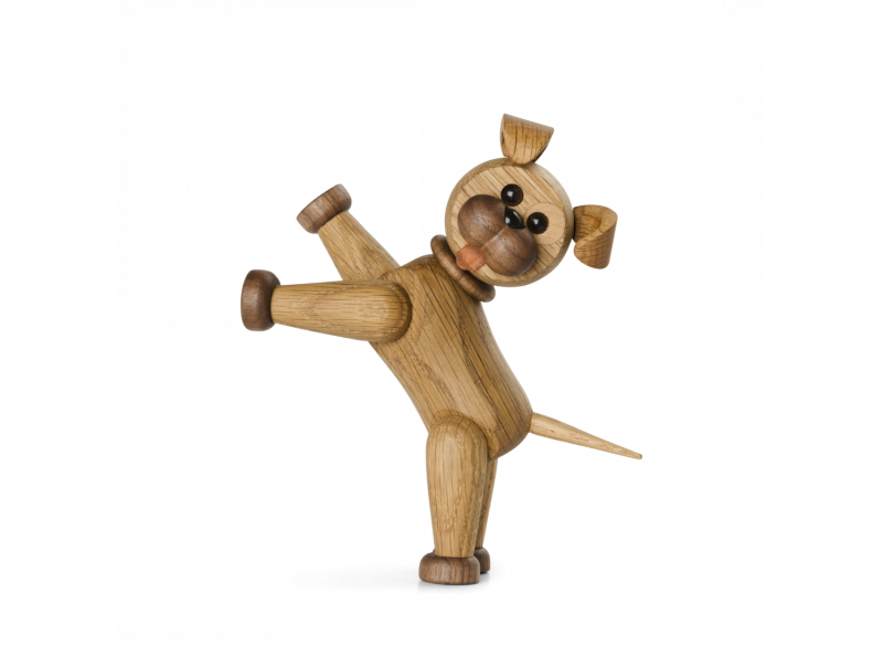 Hunden Happy eg valnød ask