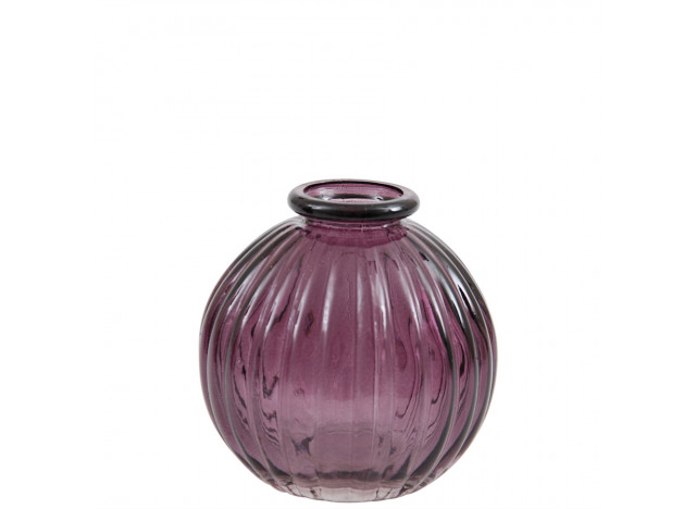 Vase Mini Rund Mørk Lilla