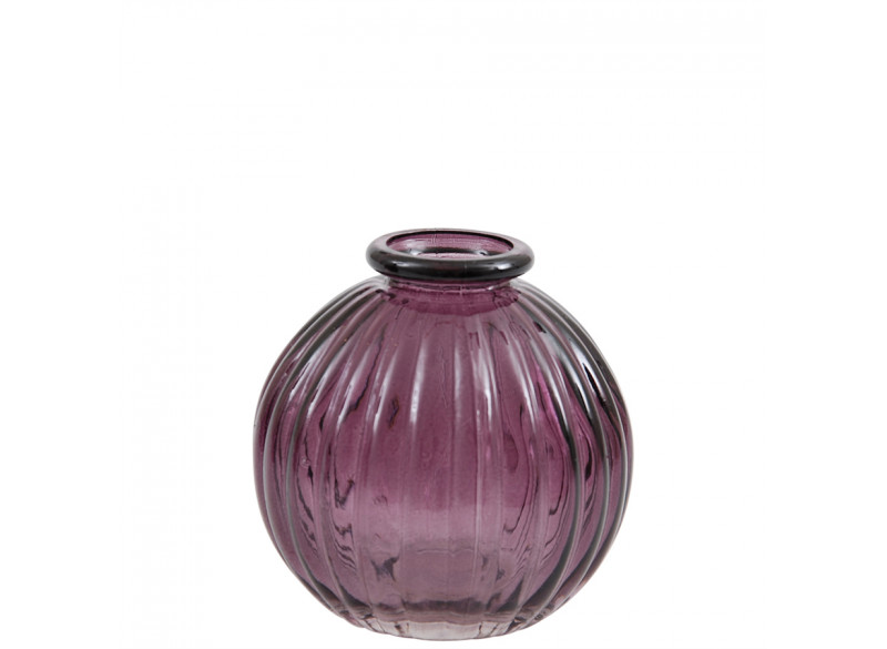 Vase Mini Rund Mørk Lilla