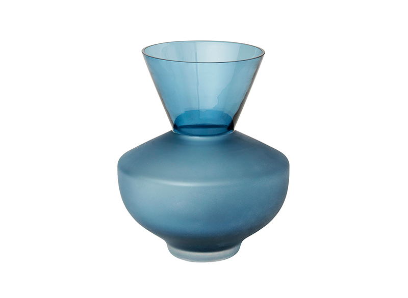 Vase Anton Glas Blå H24cm