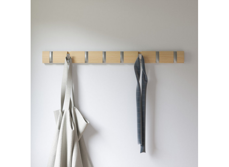 Knagerække Flip 8-hook Ask