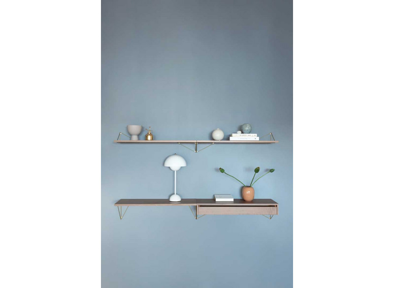 Pythagoras hylde L - walnut & brass