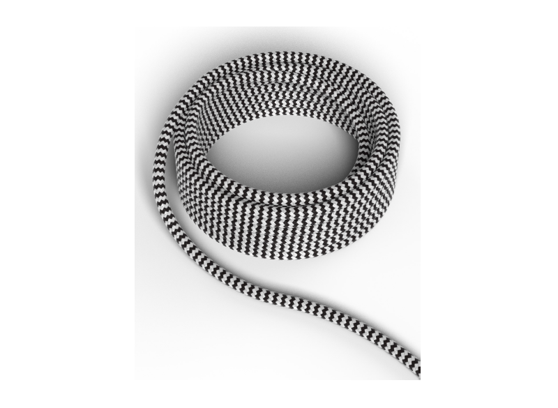 Stofledning sorthvid 3 meter