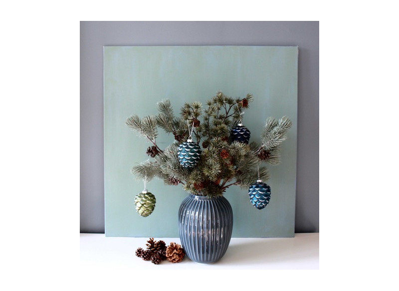 Glasornament agern 4-pak 