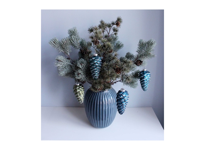 Glasornament grankogle 4-pak 