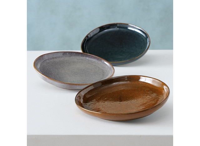 Tallerken Lenja BlåBrunGrå