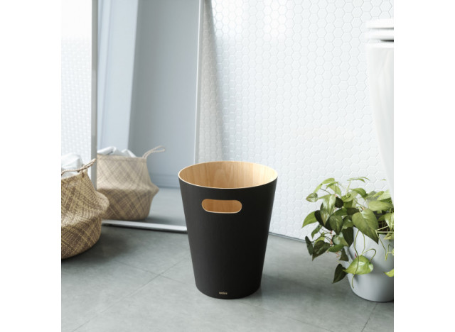 Papirspand "Wood" Sort/Natur