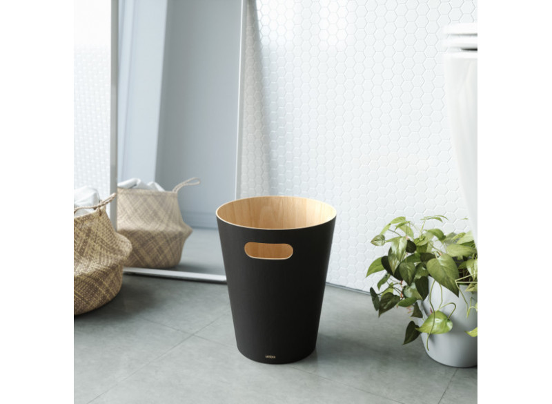 Papirspand "Wood" Sort/Natur