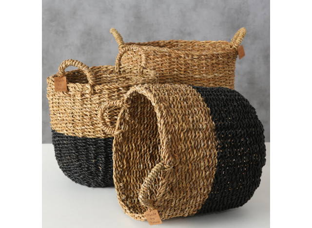 Kurv Søgræs Natur-Sort