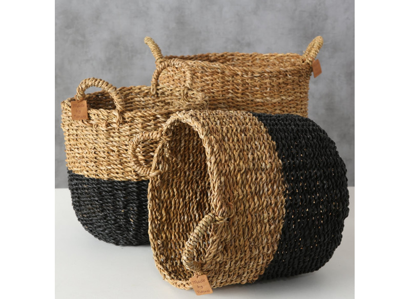 Kurv Søgræs Natur-Sort