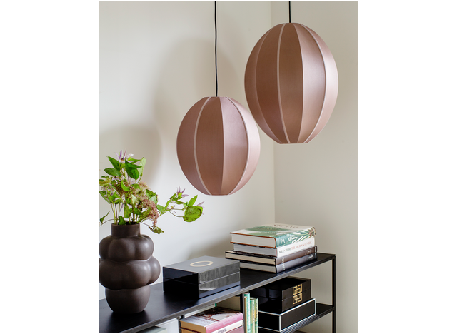 Lampeskærm Silke Oval L Rosebrun