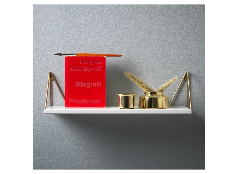 Pythagoras komplet hylde XS Messing-hvid