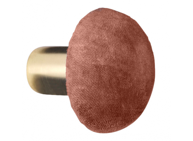 Knage S mahogni velourmessing