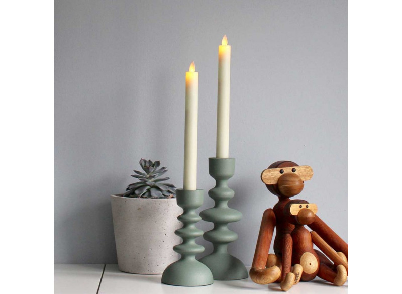 LED kronelys - 2 pak remote med bevægelig flamme 